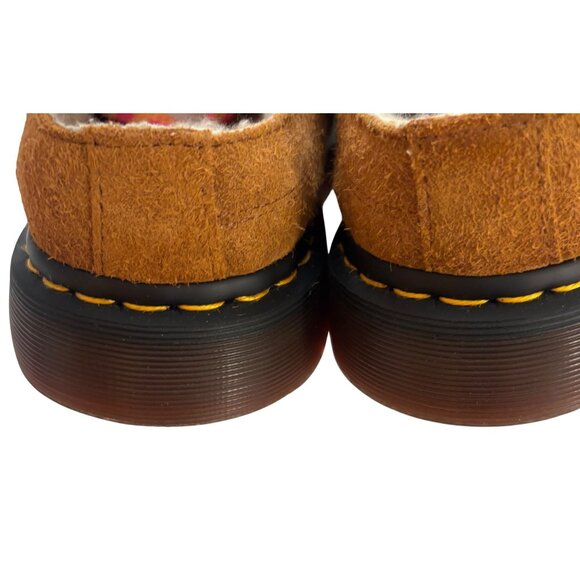 Dr. Martens Isham Tan Suede Fur-Lined Slip-On Shoes US 10 Men 11 Women New NWOT - Picture 7 of 8